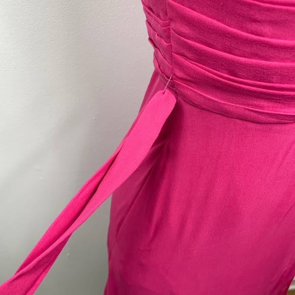 Celine Silk Ruffled Belted Halter Dress - Picture 3 of 11